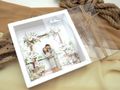 Handgefertigte Geldgeschenk-Box Hochzeit mit Miniatur Hochzeitspaar & Blumenbogen  4