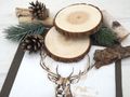 Tischdeko Geburtstag Mann Braun Natur Jäger Landhausstil Hirsch Winterwald Weihnachten SET 6