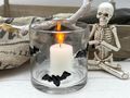 Deko Windlicht aus Glas mit bemalten Fledermäusen – Geschenkidee oder als Herbst- und Halloween-Deko 2