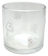 Windlicht Transparent Geist Gespenst Weiß Herbst Halloween Tischdeko 10cm Ø 10cm Hoch 1