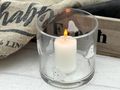 Glas-Windlicht mit handbemaltem Gespenst Design in Orange - für Herbst und Halloween Party Tischdeko 4