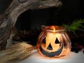 Hängender Kerzenhalter Kürbis Kürbis Teelichthalter Party Herbst Halloween  5