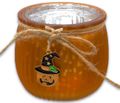 Windlicht mit Kürbishänger Orange Herbst Halloween Tischdeko 7cm Hoch 7,5cm Ø 2