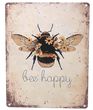 Metallschild Biene Blechschild bee happy Sommer Deko Garten Geschenkidee Imker Türschild 20x30 cm 1
