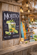 Vintage Deko Metallschild Mojito mit Cocktail Rezept - Strandbar, Hochzeit Bar Schild, Summer, Küche, Geschenk 2