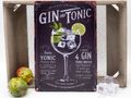 Blechschild Cocktail Rezept “Gin Tonic“ Deko Bar Küche Kneipe Pub Theke Geschenk Geschenkidee Geburtstag Weihnachten Party 3