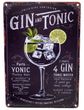 Metallschild Gin Tonic Cocktail Rezept Küche Deko Beach Bar Pub Lounge Kneipe Sommer 20x30 cm 1