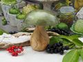 Deko Pilz Grün lackiert aus Mangoholz für herbstliche Dekorationen von Kranz, Fensterbank, Kommode und Tisch 8