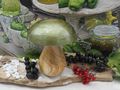 Pilz-Aufsteller aus robustem Mangoholz mit lackierte Kappe in Oliv Grün  Deko Herbst Winter 9
