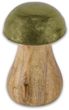 Pilz Mangoholz Deko Aufsteller Dunkelgrün Oliv Tischdeko Herbst Weihnachten 7cm H 5cm Ø 6