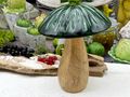 Deko-Pilz aus Mangoholz in Jäger Grün Natur - zum hinstellen, basteln oder verschenken 8