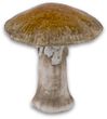 Deko Pilz Aufsteller Keramik Waldpilz Stehend Herbst Natur Braun Dekofigur zum Hinstellen 3