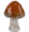 Deko Pilz Aufsteller Keramik Waldpilz Stehend Herbst Natur Braun Dekofigur zum Hinstellen 9