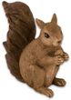 Deko Eichhörnchen Figur dicker Schwanz und Nuss in den Pfoten Dekofigur Aufsteller Garten Herbst Weihnachten Basteln aus Polyresin 10cm H 4