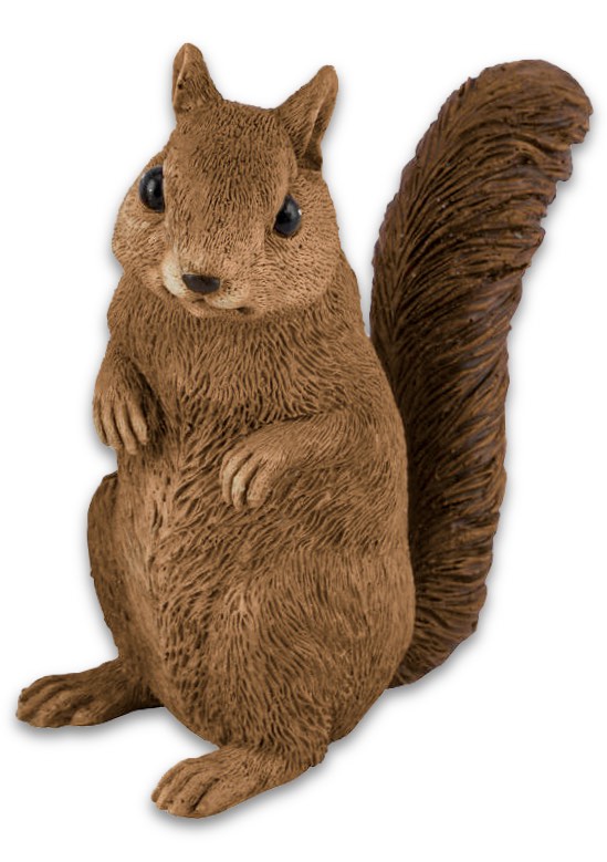 Deko Eichhörnchen mit schlanker Schwanz Figur Dekofigur Aufsteller Garten Herbst Weihnachten Basteln aus Polyresin 10cm H
