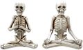 Skelett Deko Figur Yoga Betend im Lotussitz Herbst Halloween Tischdeko 13cm Hoch 1