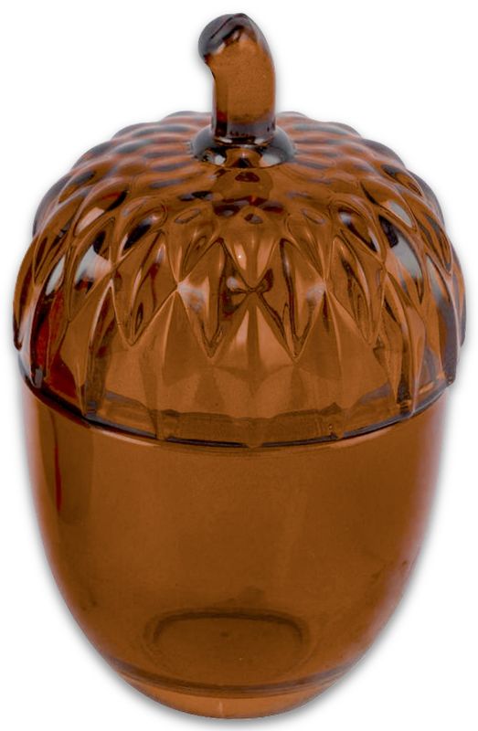 Aufbewahrungsglas Glasdose Eichel Braun Wald Herbst Tischdeko Deko 7cm H