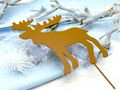 Metall-Stecker Hirsch oder Elch verleihen jedem Adventskranz, Gesteck oder Blumentopf eine natürliche Note 5