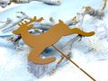 Metall-Stecker Hirsch oder Elch als Winterdeko Weihnachtsdeko Herbstdeko 6