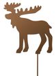 Stecker Metall Braun für Adventskranz Gesteck Blumentopf Motiv Hirsch oder Elch Weihnachten Deko  2