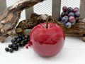 Deko ApfelBordeaux - dunkel Rot Dekoapfel Keramik Obst Herbstdeko Dekoration Weihnachtsdeko Küche 2