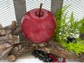Bordeaux Deko-Apfel aus Keramik mit naturgetreuem Holzstiel, perfekt für Herbst- und Küchendekoration 3