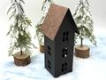 Metall Haus Kerzenhalter Windlicht Halloween Weihnachtsdorf Herbstdeko Laterne für Teelicht Weihnachten 2