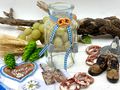 Vasen Oktoberfest Blau Tischdeko Wiesn Deko Party Hüttenabend Bayrisch 2 Stück 12,5cm H 5