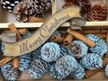 Zapfen in Blau gefärbt - ideal zum Dekorieren von Tischen, Kränzen, Gestecken oder DIY-Projekten  2