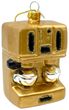 Christbaumschmuck Kaffeemaschine Gold Glas Deko Weihnachten Anhänger Ornament Weihnachtskugel  6 x 5 x 9cm 1