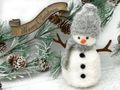 Deko Schneemann aus Filz für Fensterbank, Tisch, Regal oder als eine hübsche Winter Dekoration im Kinderzimmer 4