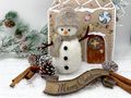 Filz-Schneemann –  Aufsteller für gemütliche Winter Dekoration oder als Geschenkidee 8