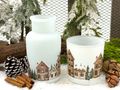 Vase aus Milchglas mit Wintermotiv Weihnachten Advent Winter Deko Tischdeko Geschenkidee 4