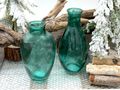 2 Vasen Deko Petrol Blau Grün Kommunion Konfirmation Tischdekoration Blumenvasen Glas 2