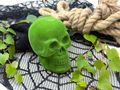 Deko Schädel in Grün Totenkopf Dekoration für Halloween, Partydeko, Gruselparty, Geschenkidee 7