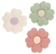 Kissen Blume Deko Creme Salbei Rosa Blumenkissen Zierkissen Stuhlkissen Mädchen Kinderzimmer Geschenk 38cm 1