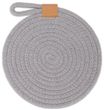 Untersetzer Topf Baumwolle Topfuntersetzer Hitzebeständig Rund für Küche Grau 20cm 6