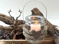 Stilvolles Windlicht und teelicht mit Hirschmotiv in Braun– handgefertigte Deko mit natürlichem Charme 5