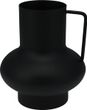 Deko Zinkvase mit Henkel in Matt-Schwarz – Blumenvase in minimalistisches Design Tischdeko modern elegant 15cm H 1
