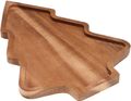 Serviertablett Tannenbaum Weihnachtsbaum Form aus Akazienholz Party Tischdeko Weihnachten Advent Deko Geschenk 28cm L 1