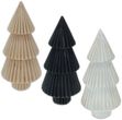 Deko Weihnachtsbaum Tannenbaum Holz geriffelt Creme Weiß Anthrazit Tischdeko Winter 15cm H 1