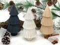 Geriffelter Holz-Weihnachtsbaum in Weiß, Beige oder Anthrazit – stilvolle Tischdeko, Winterdeko, Advent und festliche Weihnachtsakzente 2