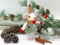 Filzmäuse als Weihnachtsanhänger – 2 Varianten: mit Reifen oder Springseil 4