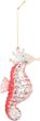 Christbaumschmuck Seepferd Glitzer Hängedeko Weihnachten Rosa Pink Türkis Ornament Anhänger Deko 13,5cm 1