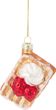 Christbaumschmuck Waffel aus Glas mit Erdbeere und Sahne Weihnachten Weihnachtskugel Christbaumhänger Deko 1