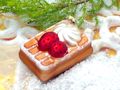 Christbaumschmuck Waffel Glas für Weihnachtsbaum, im Adventskranz, als Fensterdeko oder Geschenk im Adventskalender 2