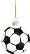 Christbaumschmuck Fußball Glas Weihnachtskugel Glitzer Anhänger Kinderzimmer Fußballverein Weihnachten Deko Ø 6cm 1
