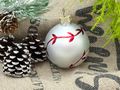 Weihnachtskugeln Baseball-Design Christbaumkugeln Dekoration Party zum Aufhängen  4