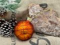  Glasanhänger Christbaumschmuck Basketball aus Glas Geschenkidee Weihnachten 3