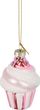 Christbaumschmuck Cupcake Muffin Weiß Rosa Glitzer Weihnachten Ornament Anhänger Deko 1